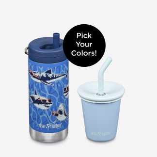 Klean Kanteen - Kid's Sippy Cup and Wide Water Bottle Set